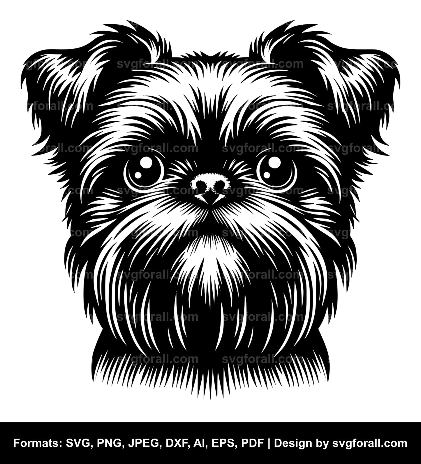 Brussels Griffon Dog SVG Vector