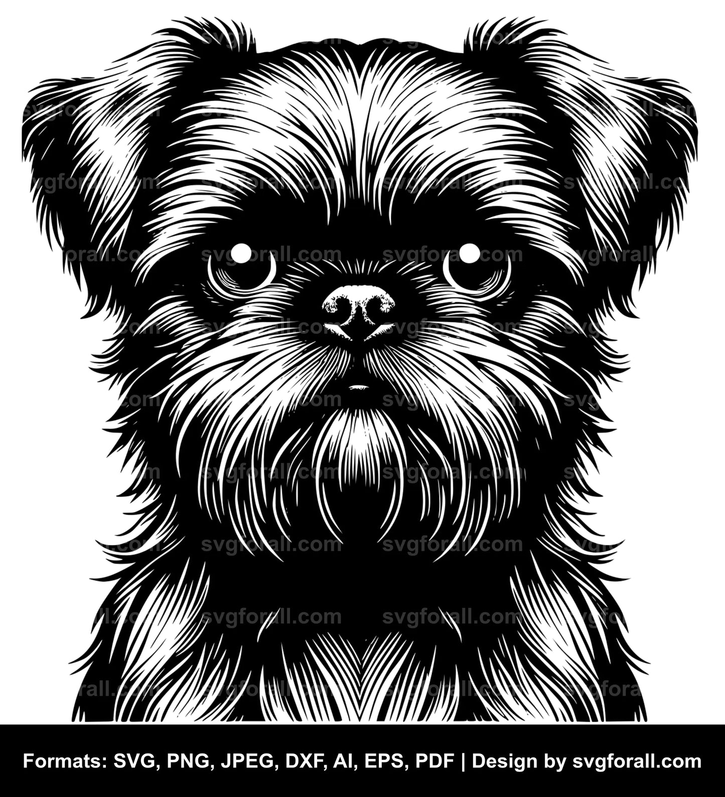 Brussels Griffon Dog Vector SVG