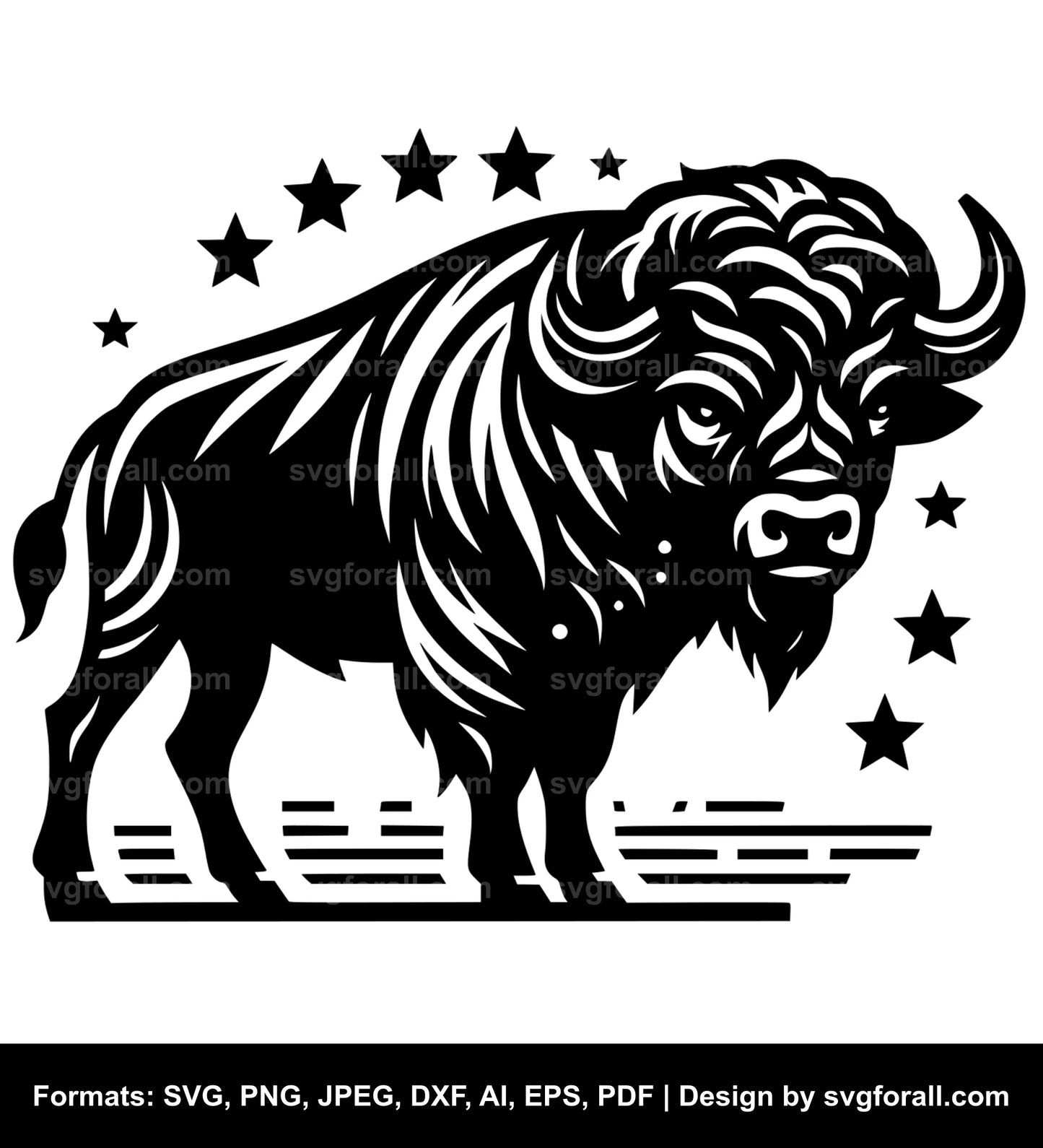 Buffalo Black SVG