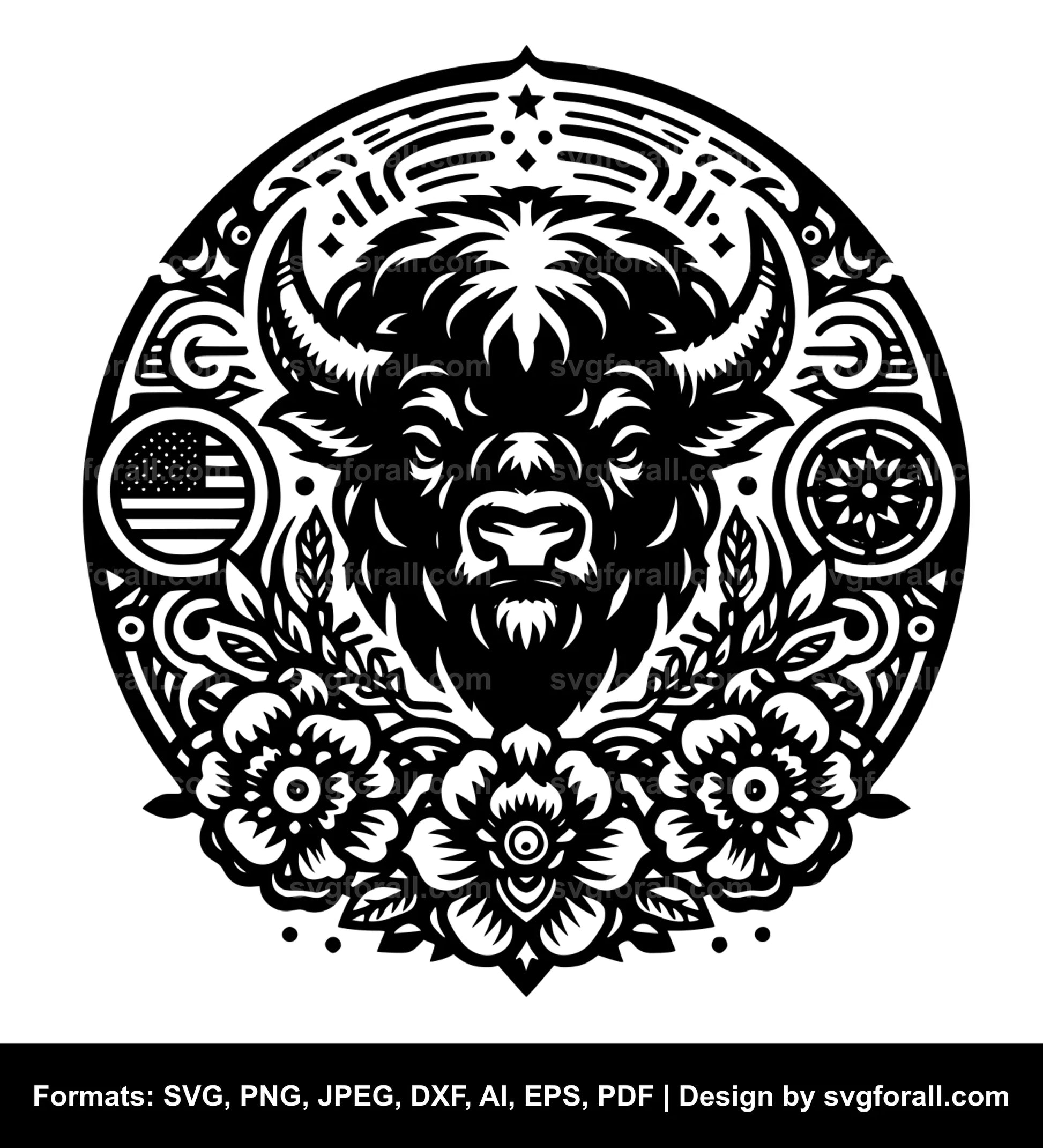 Buffalo SVG Clip Art