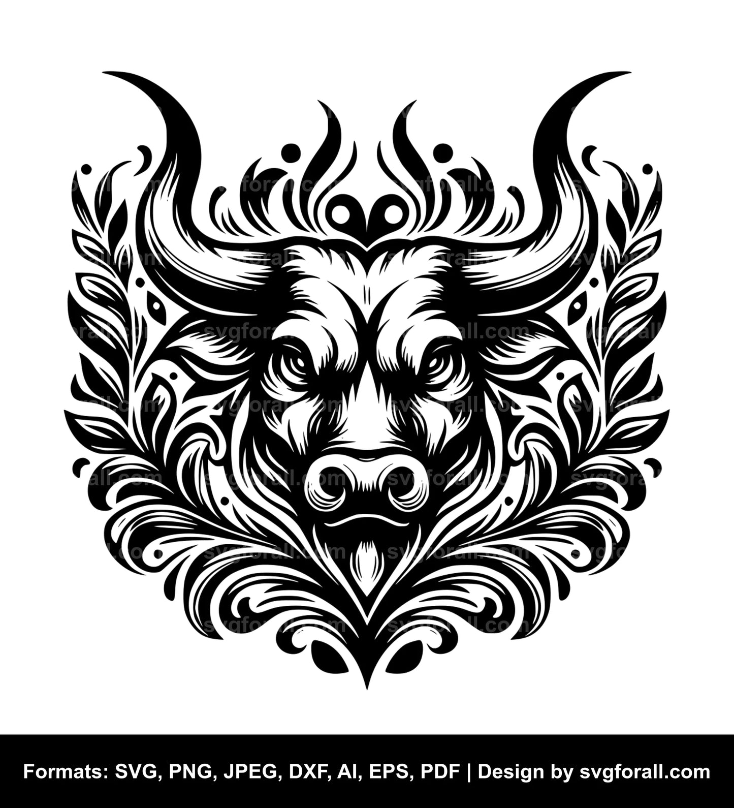 Bull Black SVG