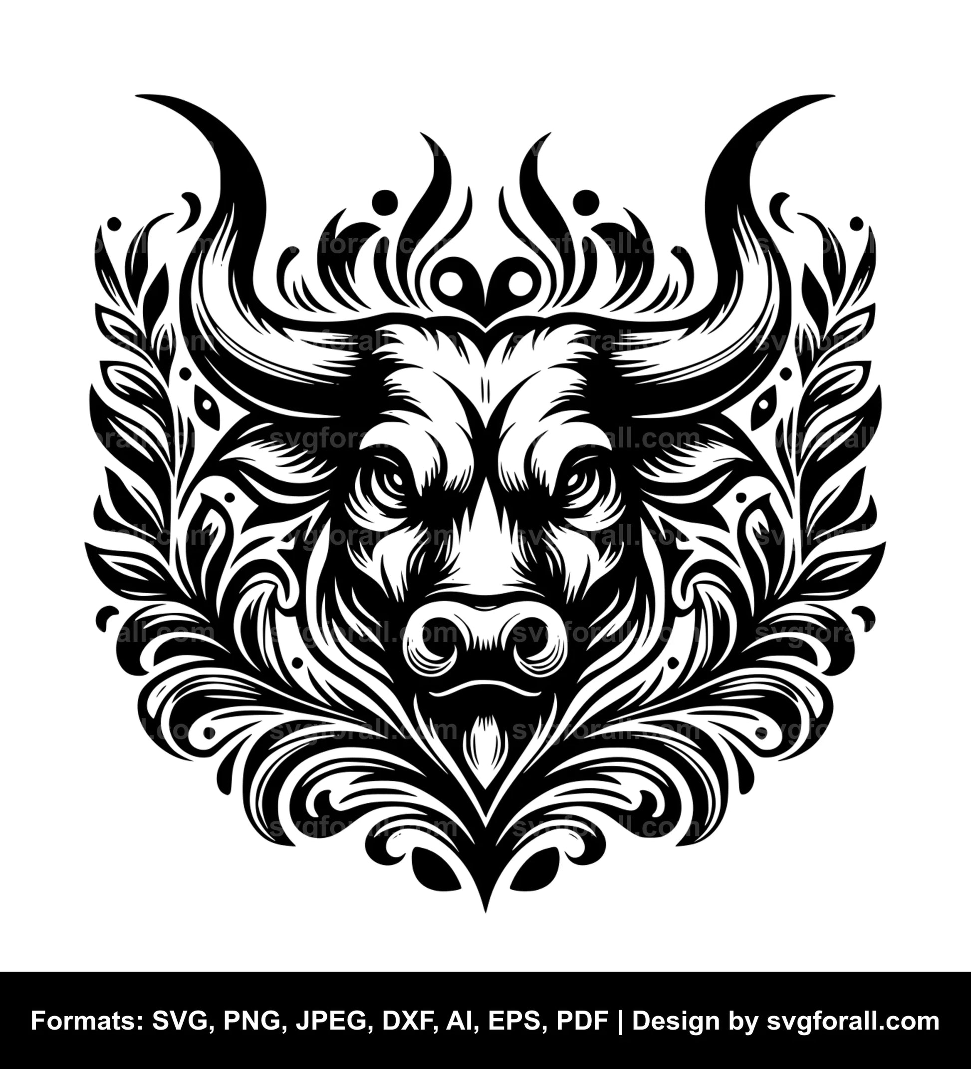 Bull Black SVG