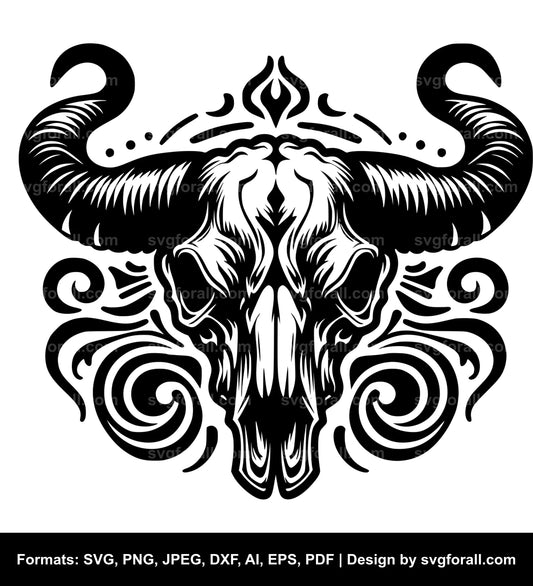 Bull Skull Cricut SVG