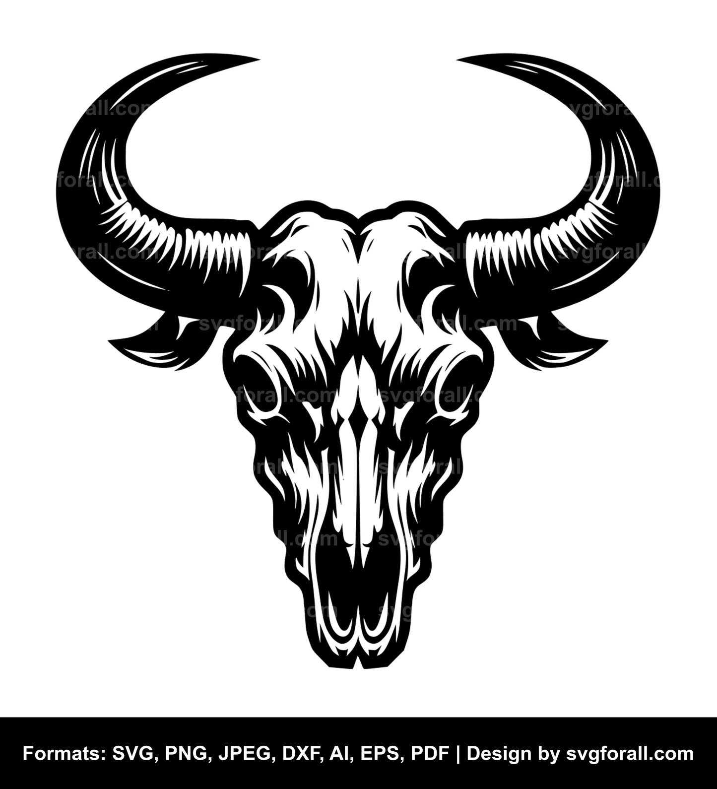 Bull Skull SVG File