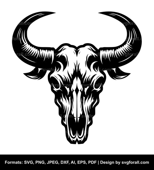 Bull Skull SVG File