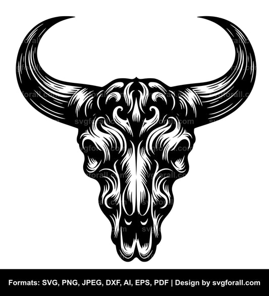 Bull Skull SVG PNG