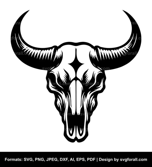 Bull Skull Vector SVG