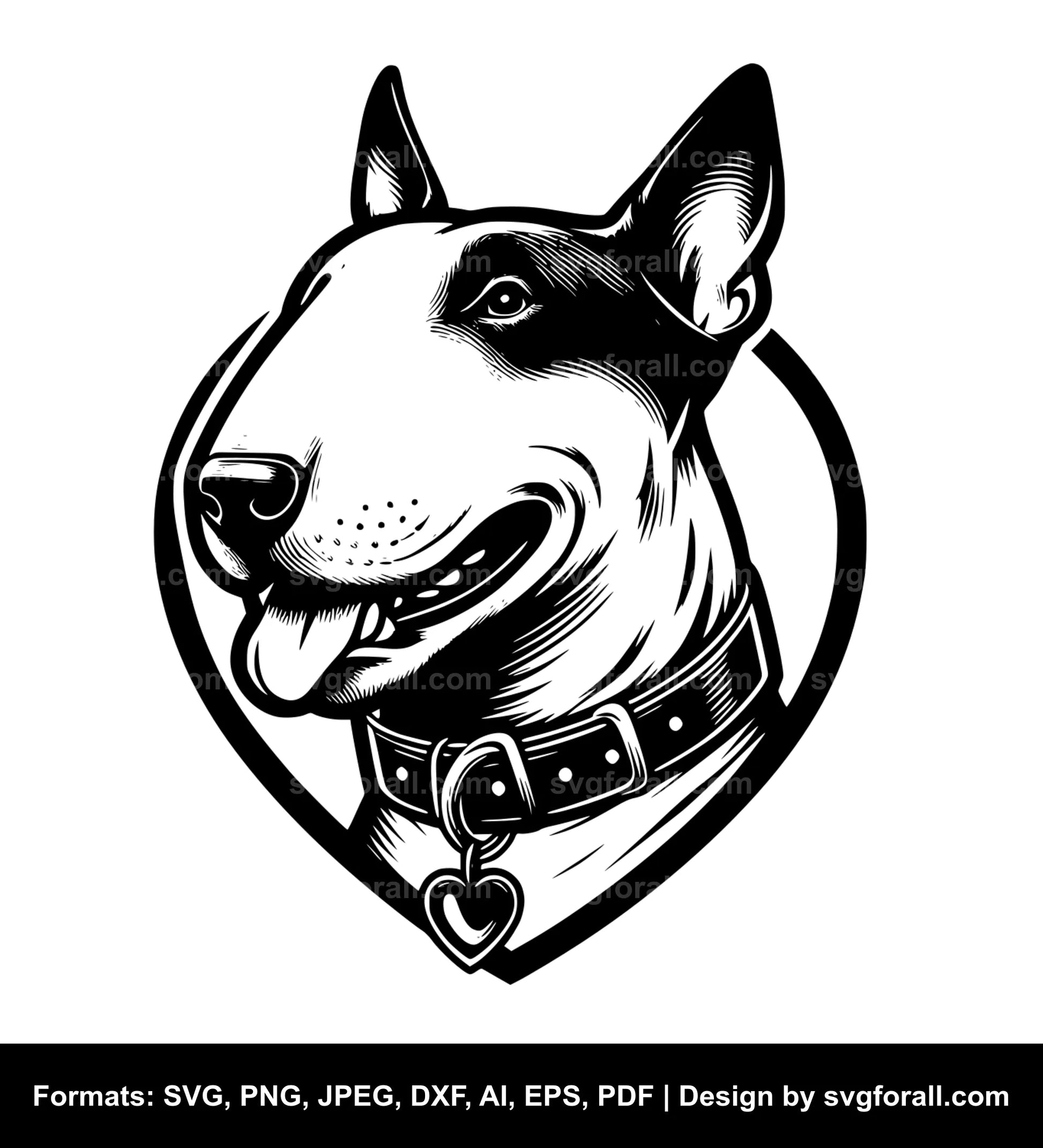 Bull Terrier Dog Vector SVG