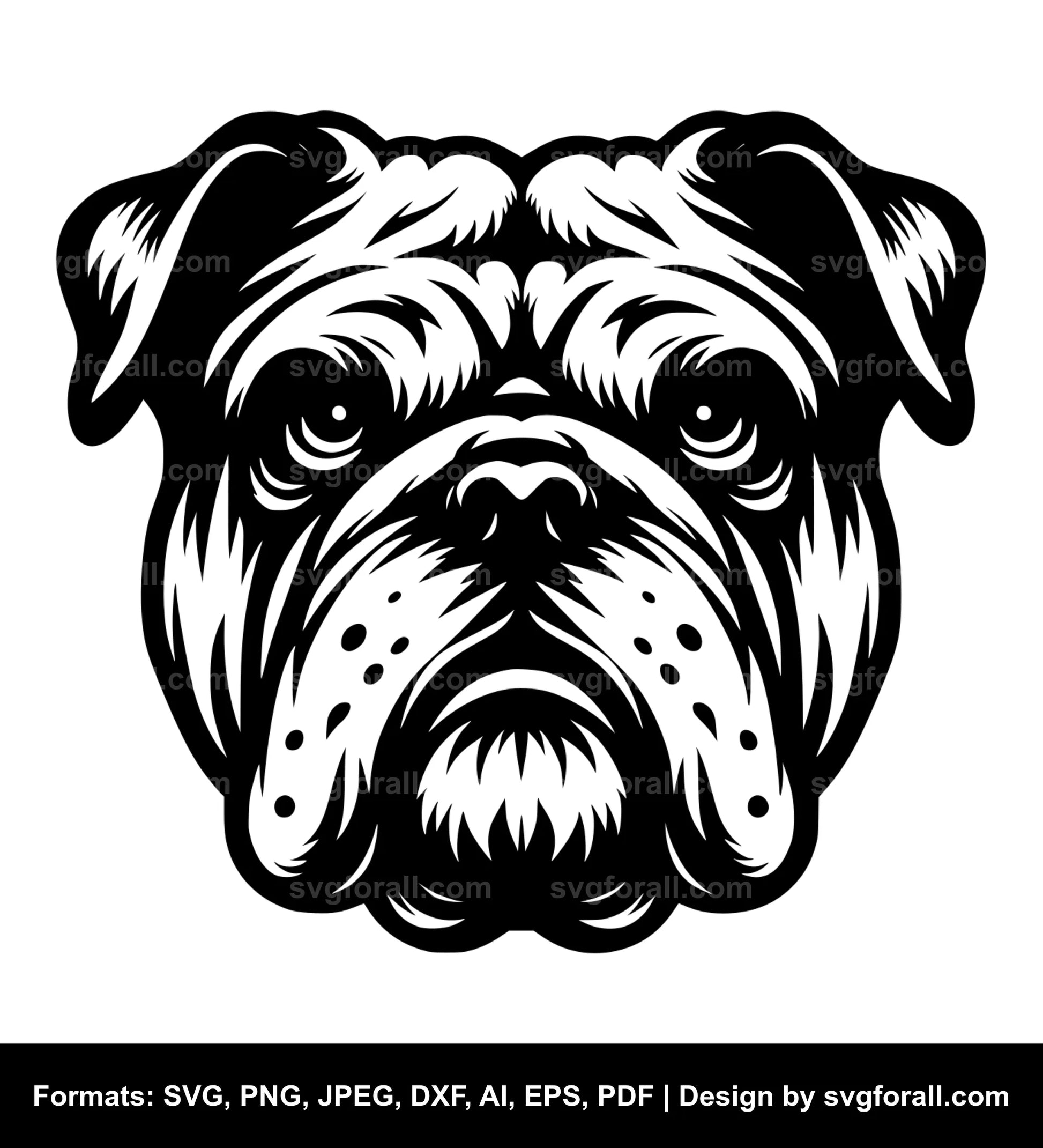 Bulldog Dog SVG File