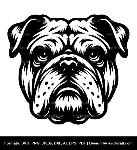 Bulldog Dog SVG File