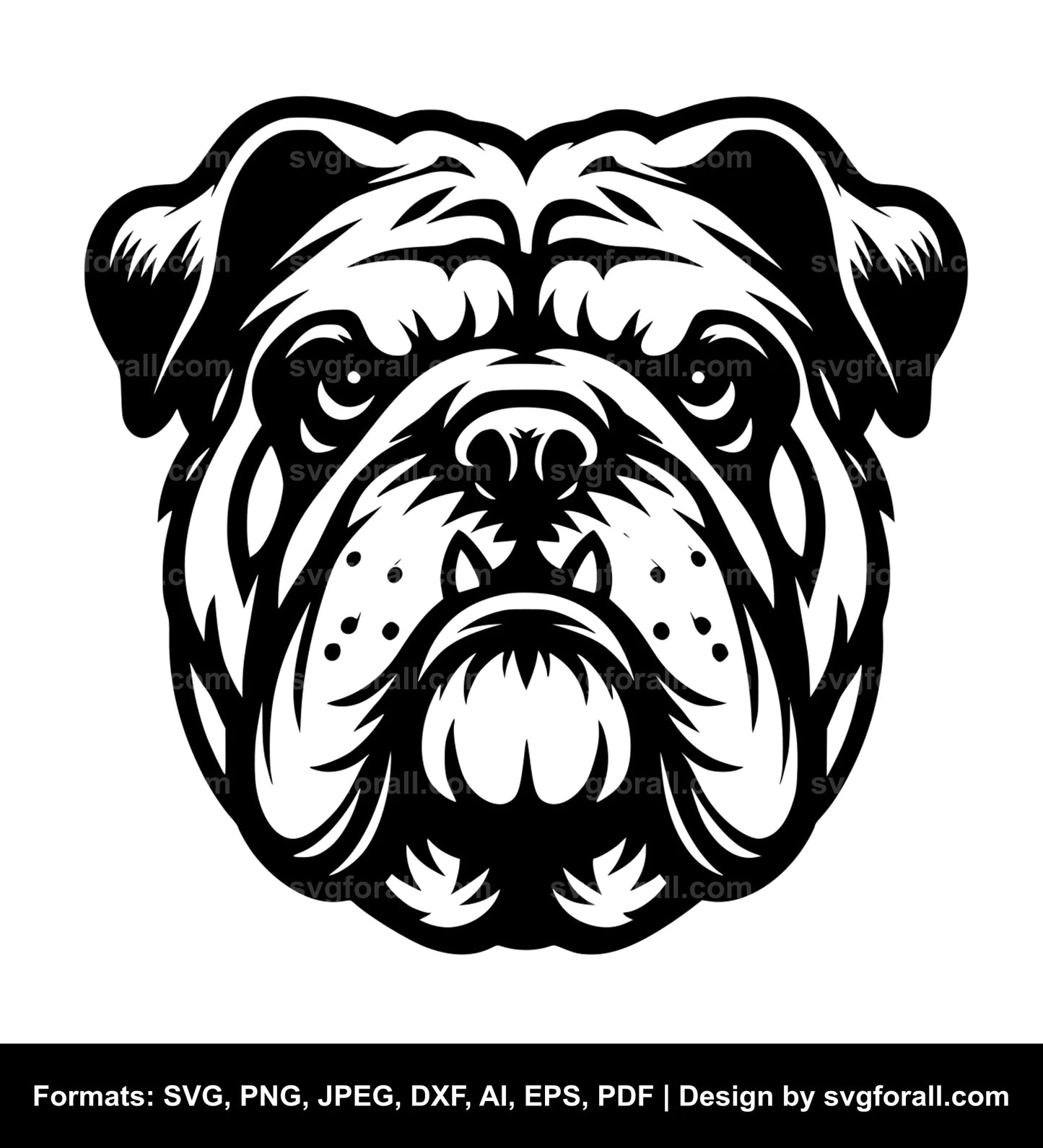 Bulldog Dog SVG PNG