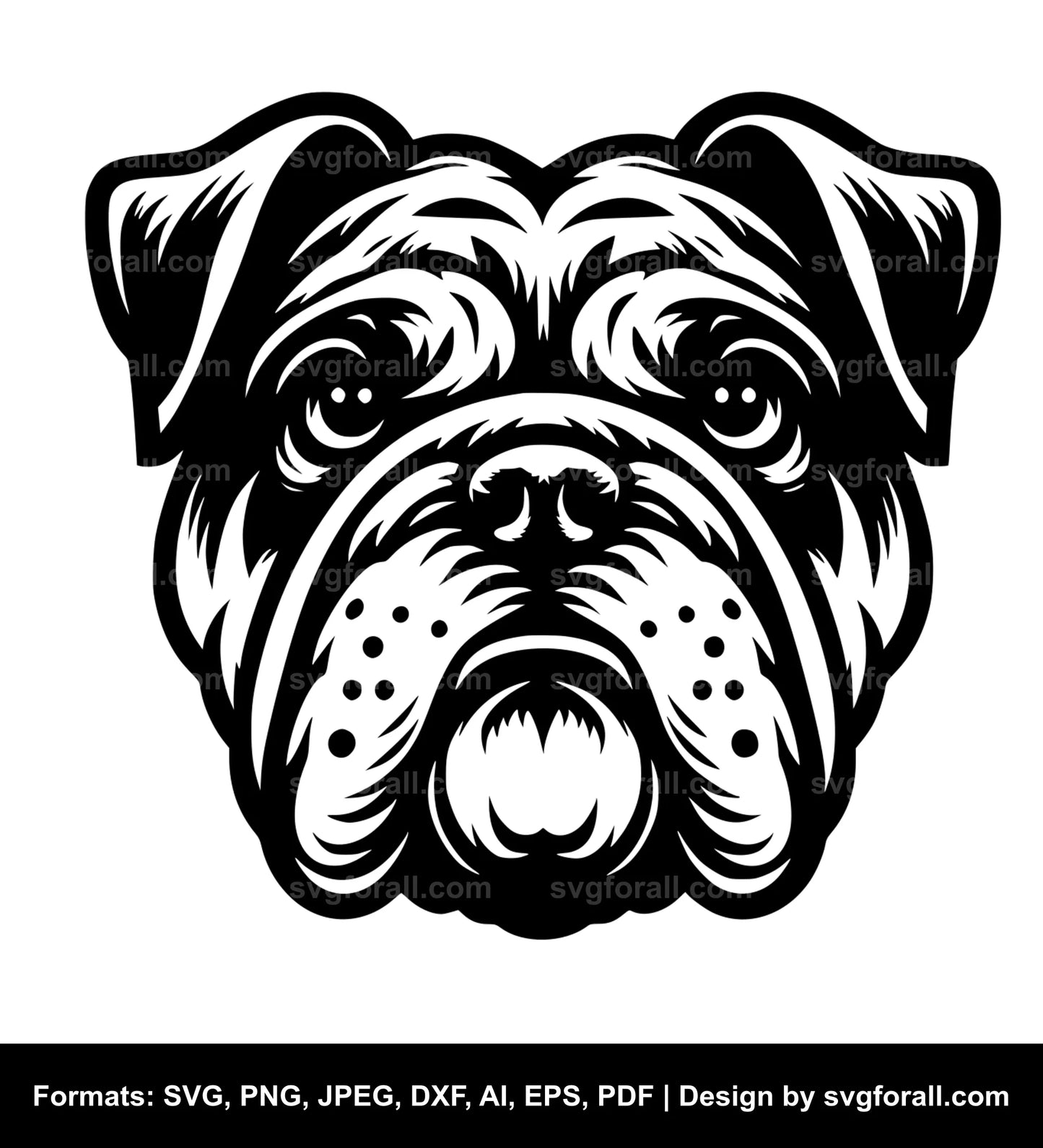 Bulldog Dog SVG Vector