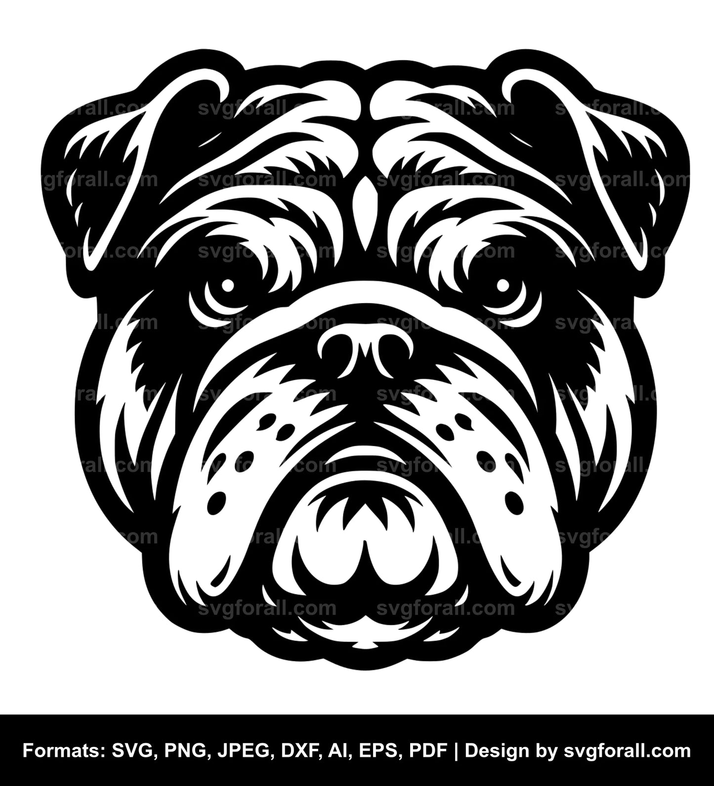 Bulldog Dog Vector SVG