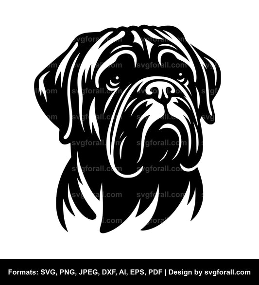 Bullmastiff Dog Black SVG