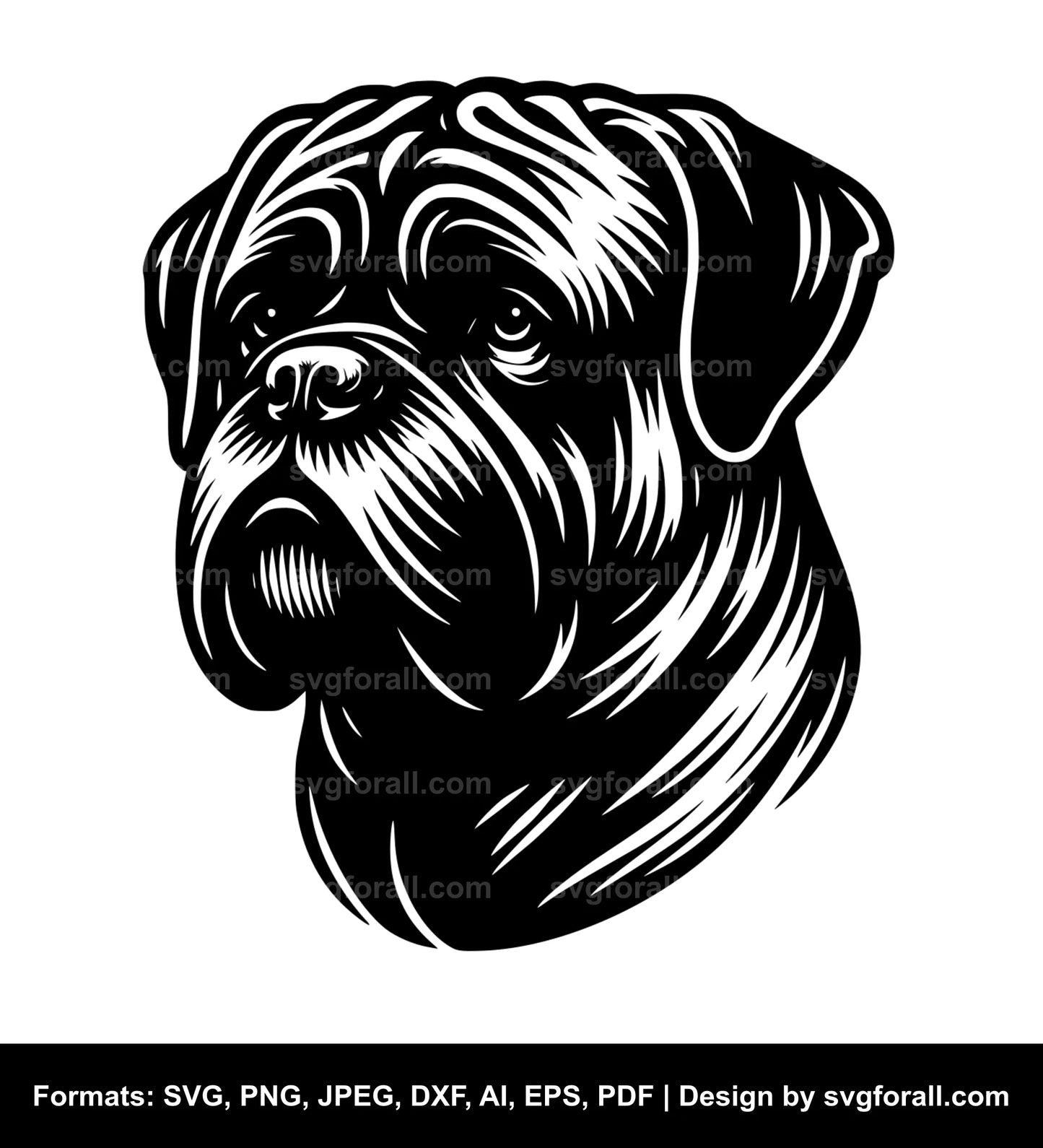 Bullmastiff Dog SVG File