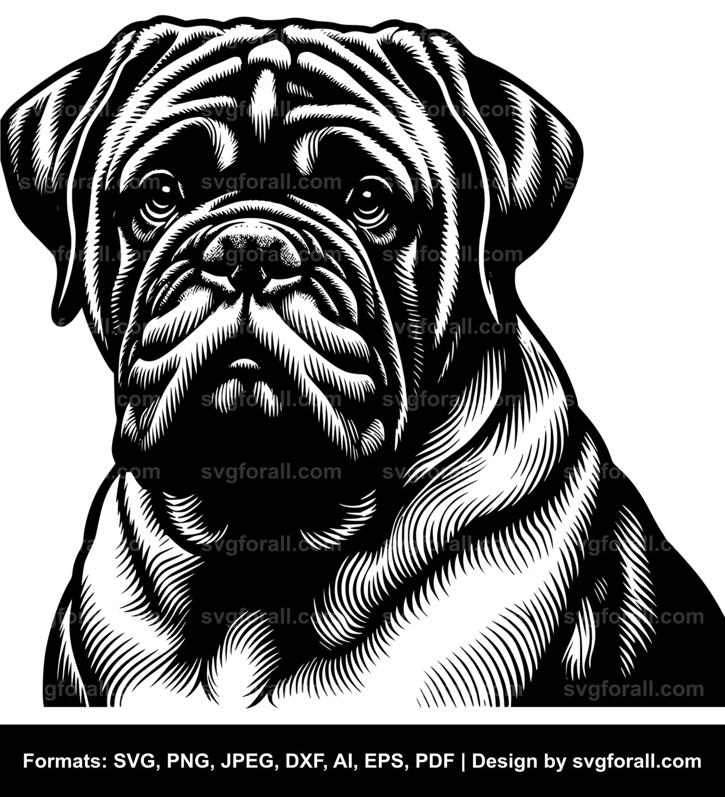 Bullmastiff Dog SVG PNG