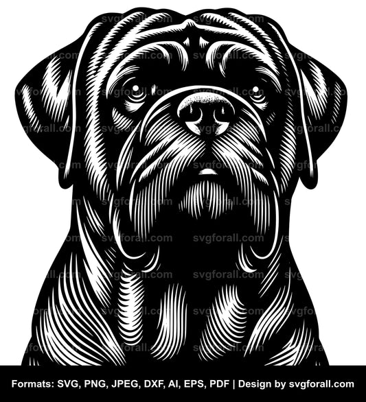 Bullmastiff Dog SVG Vector