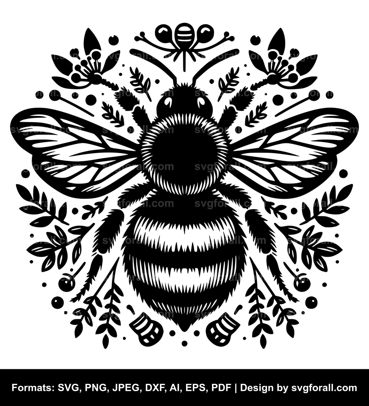 Bumble Bee Black SVG