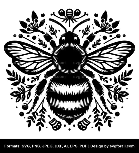 Bumble Bee Black SVG