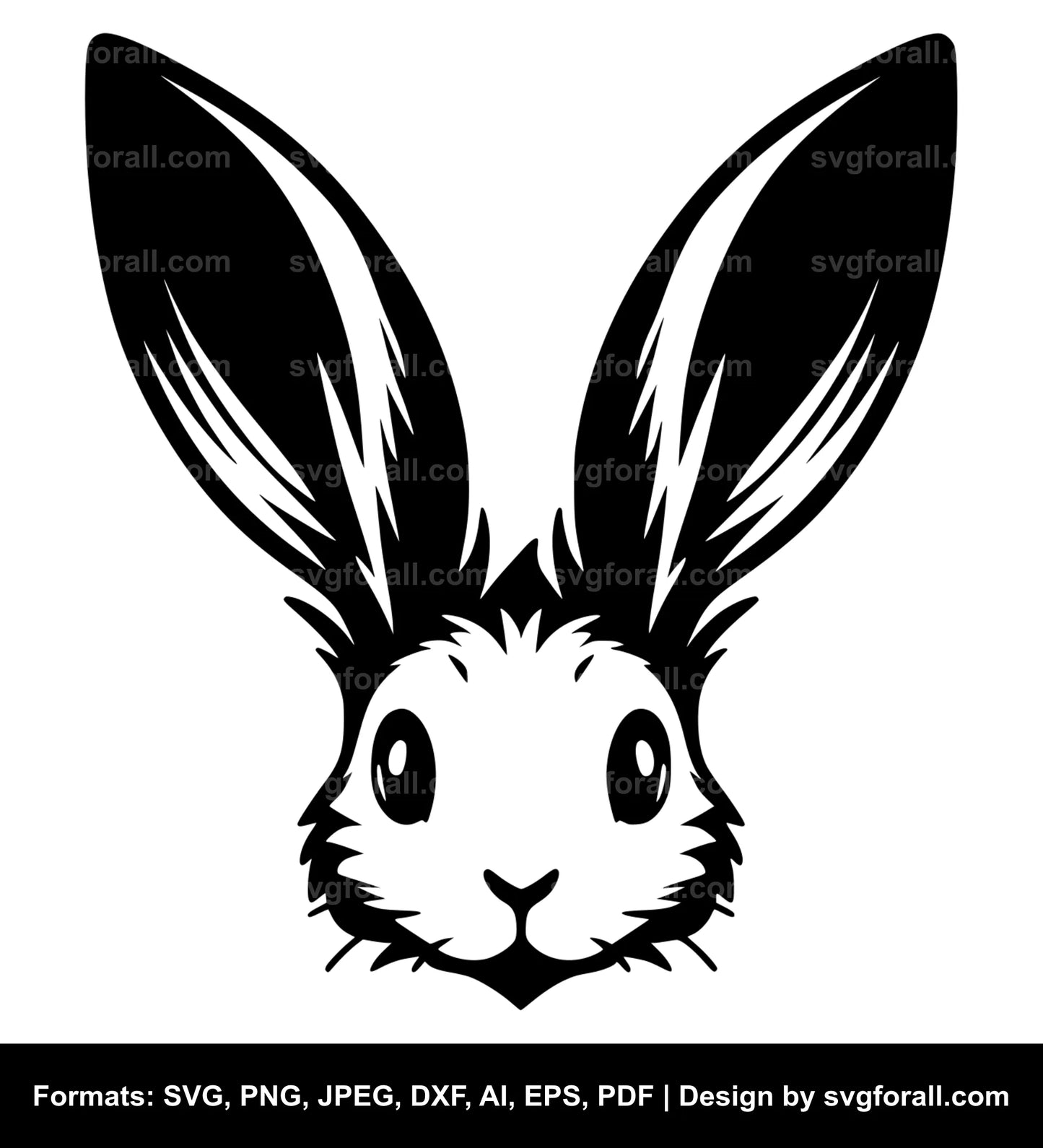 Bunny Black SVG