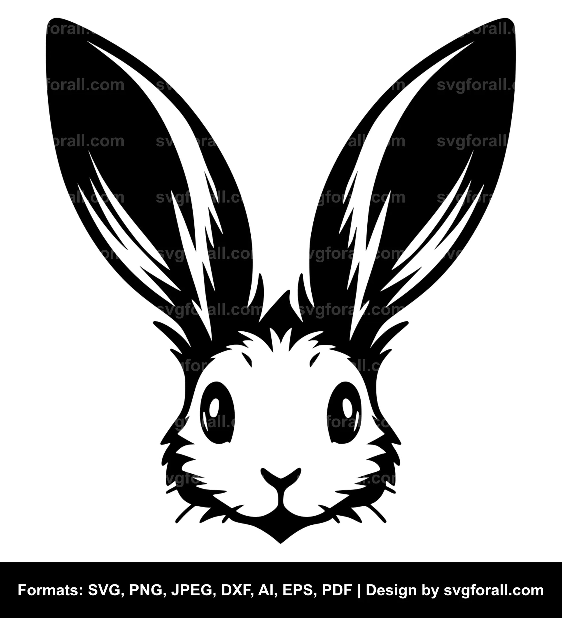 Bunny Black SVG