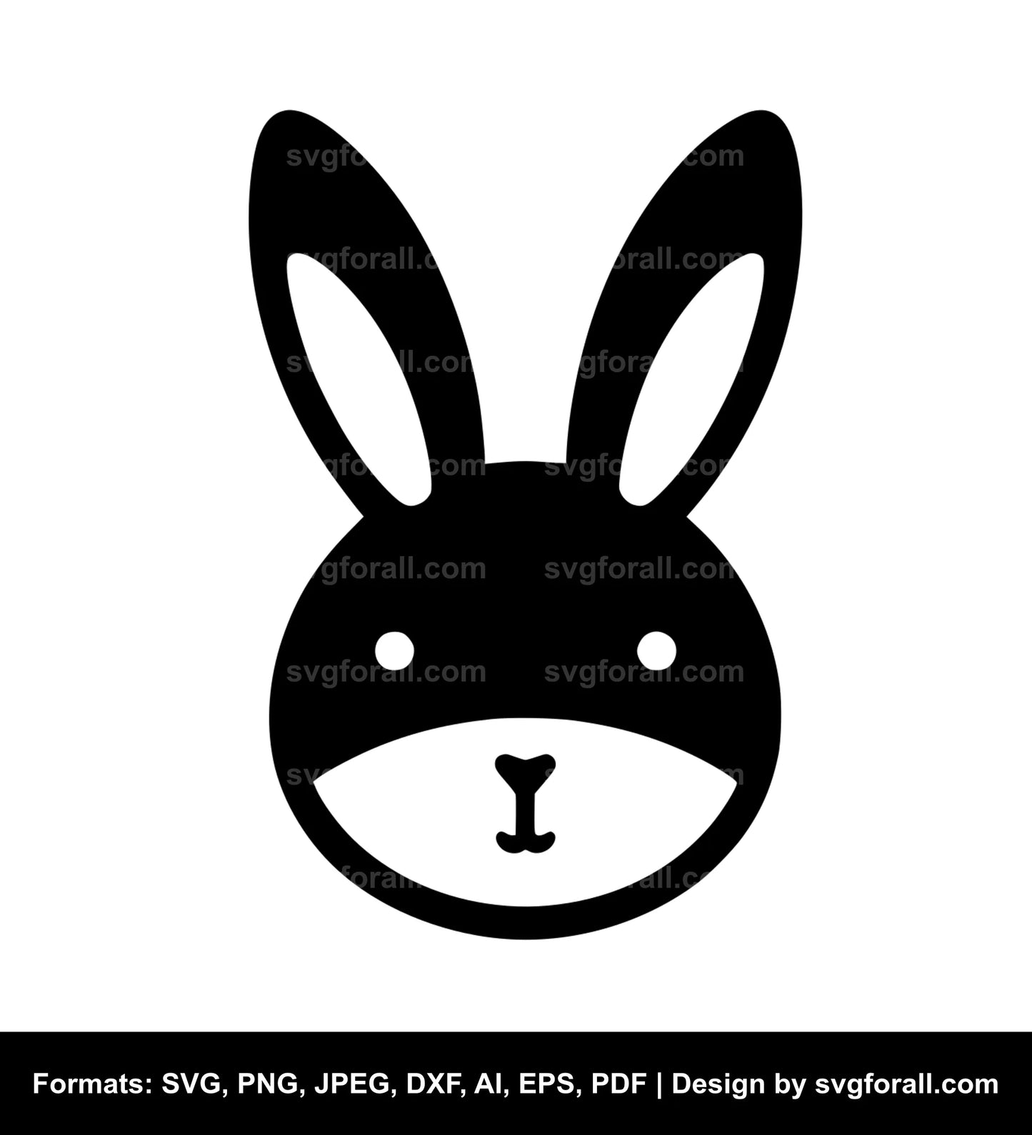 Bunny Face For Cricut SVG