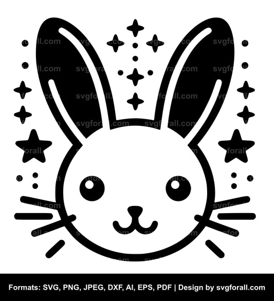 Bunny Face SVG - For Cricut