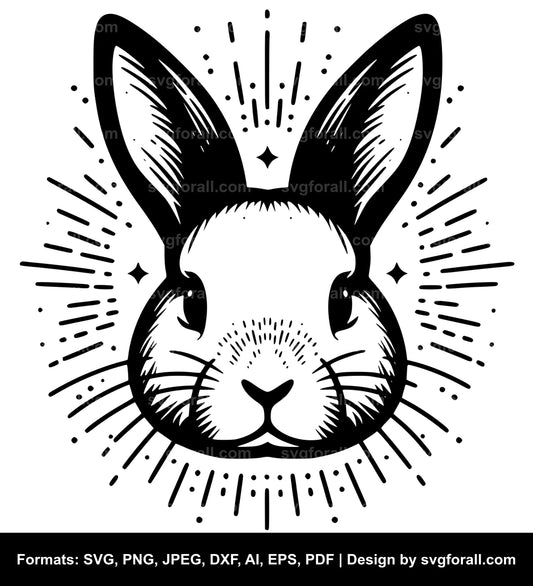 Bunny Face SVG Cut File