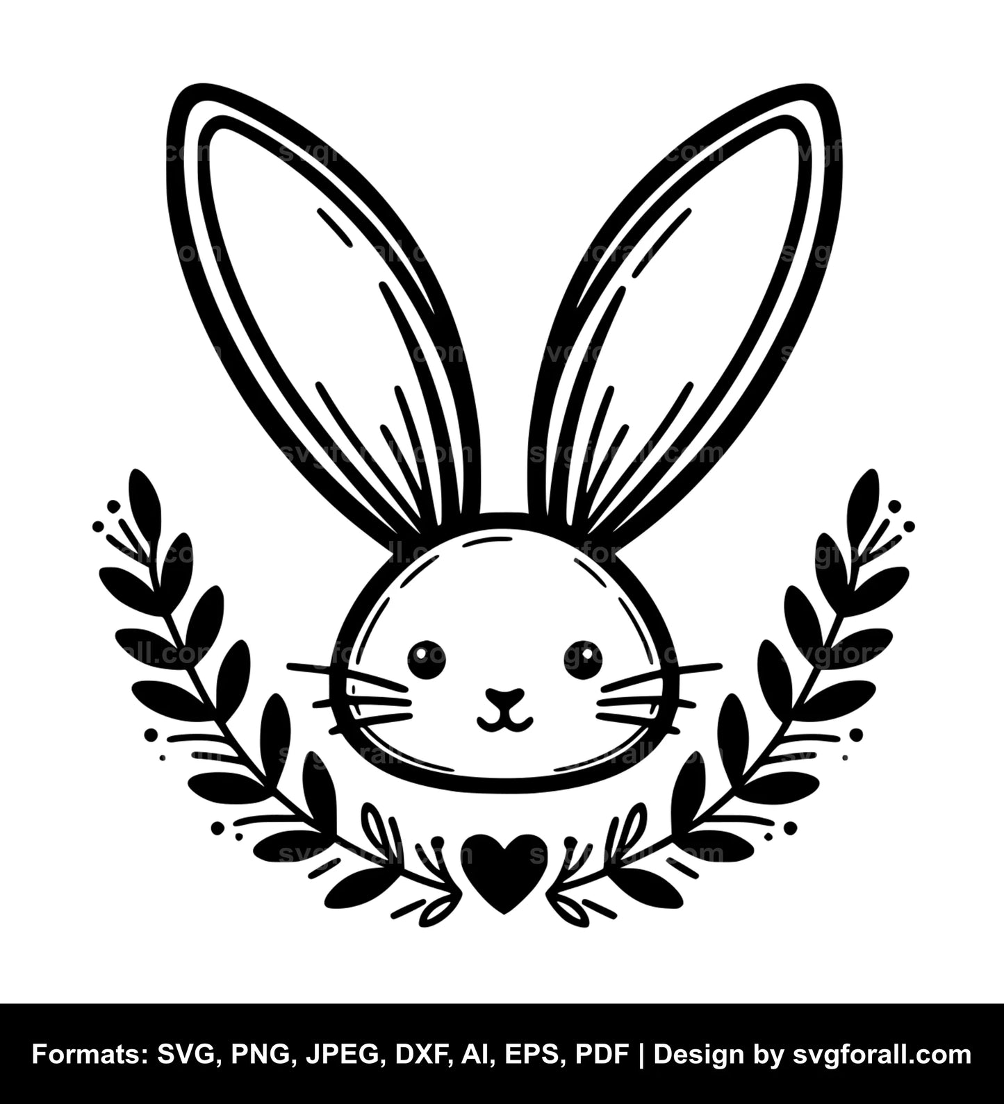 Bunny Face SVG Cut Files