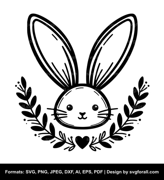 Bunny Face SVG Cut Files