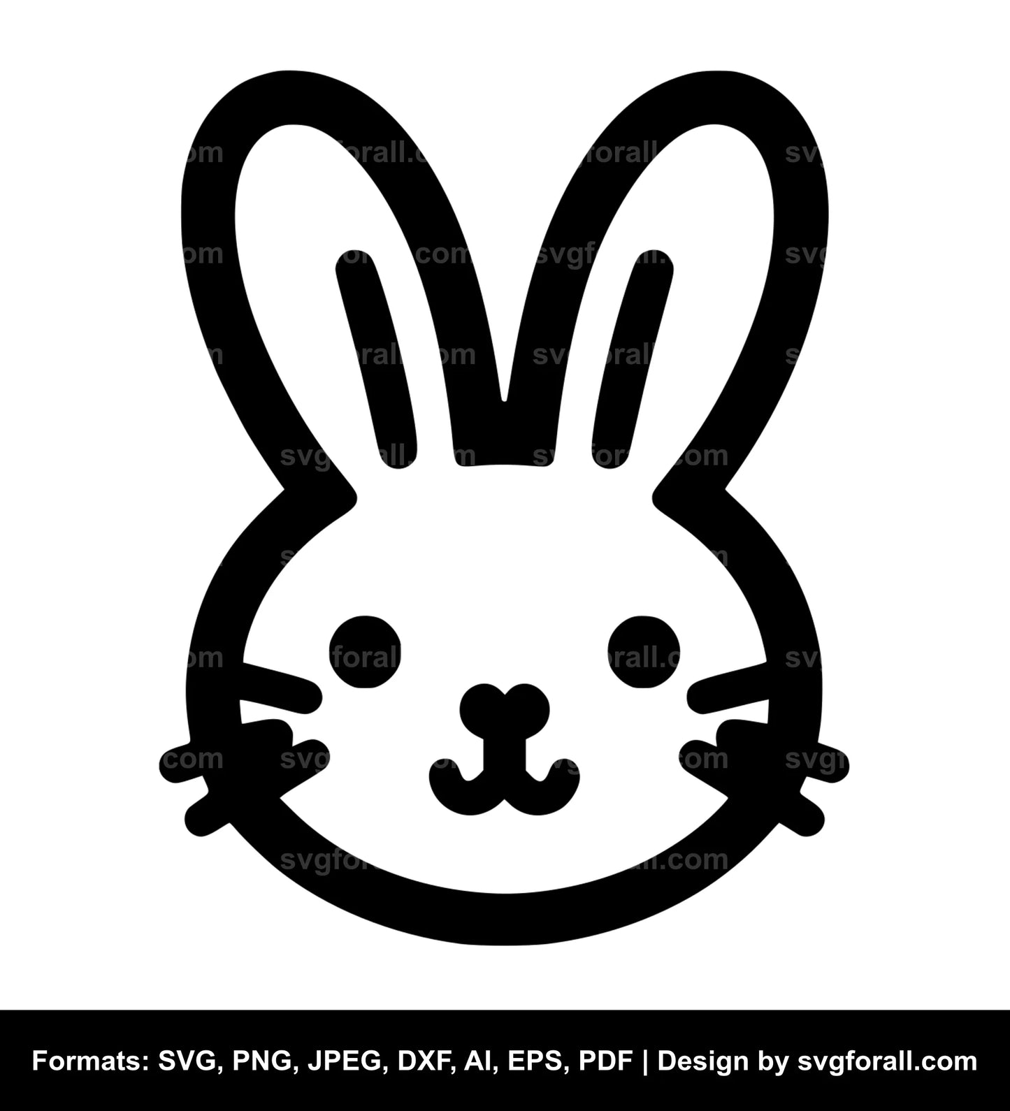 Bunny Face SVG Design