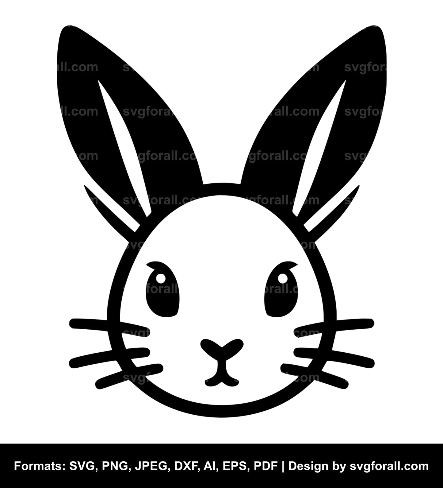 Bunny Face SVG Download