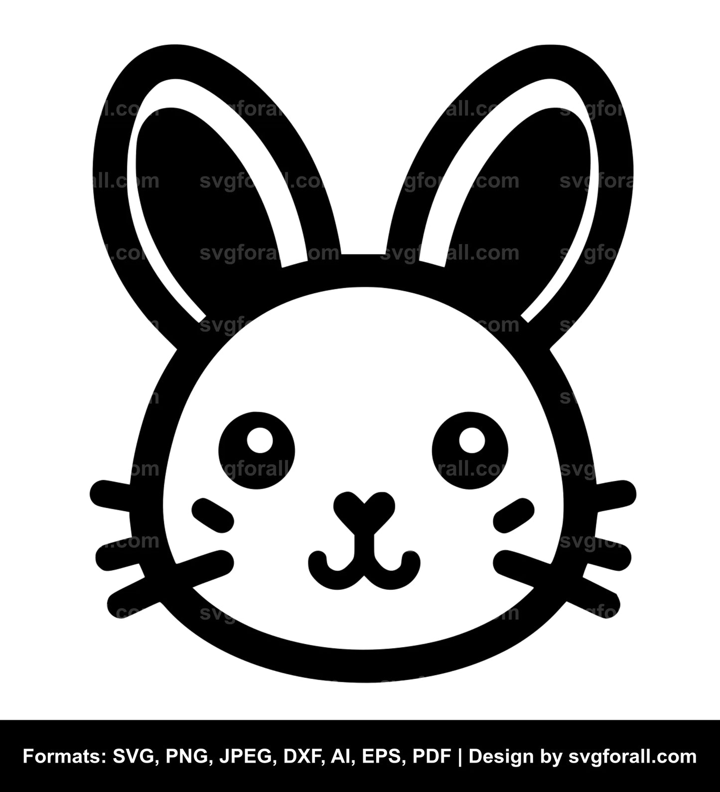 Bunny Face SVG For Cricut