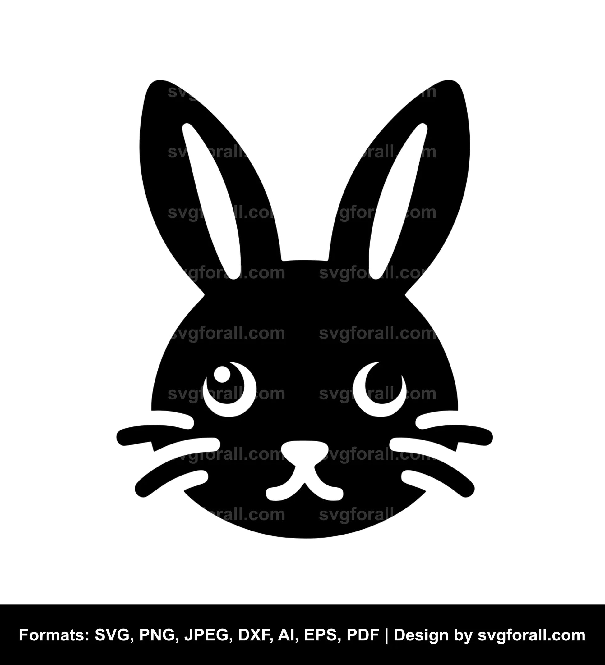 Bunny Face SVG PNG Image