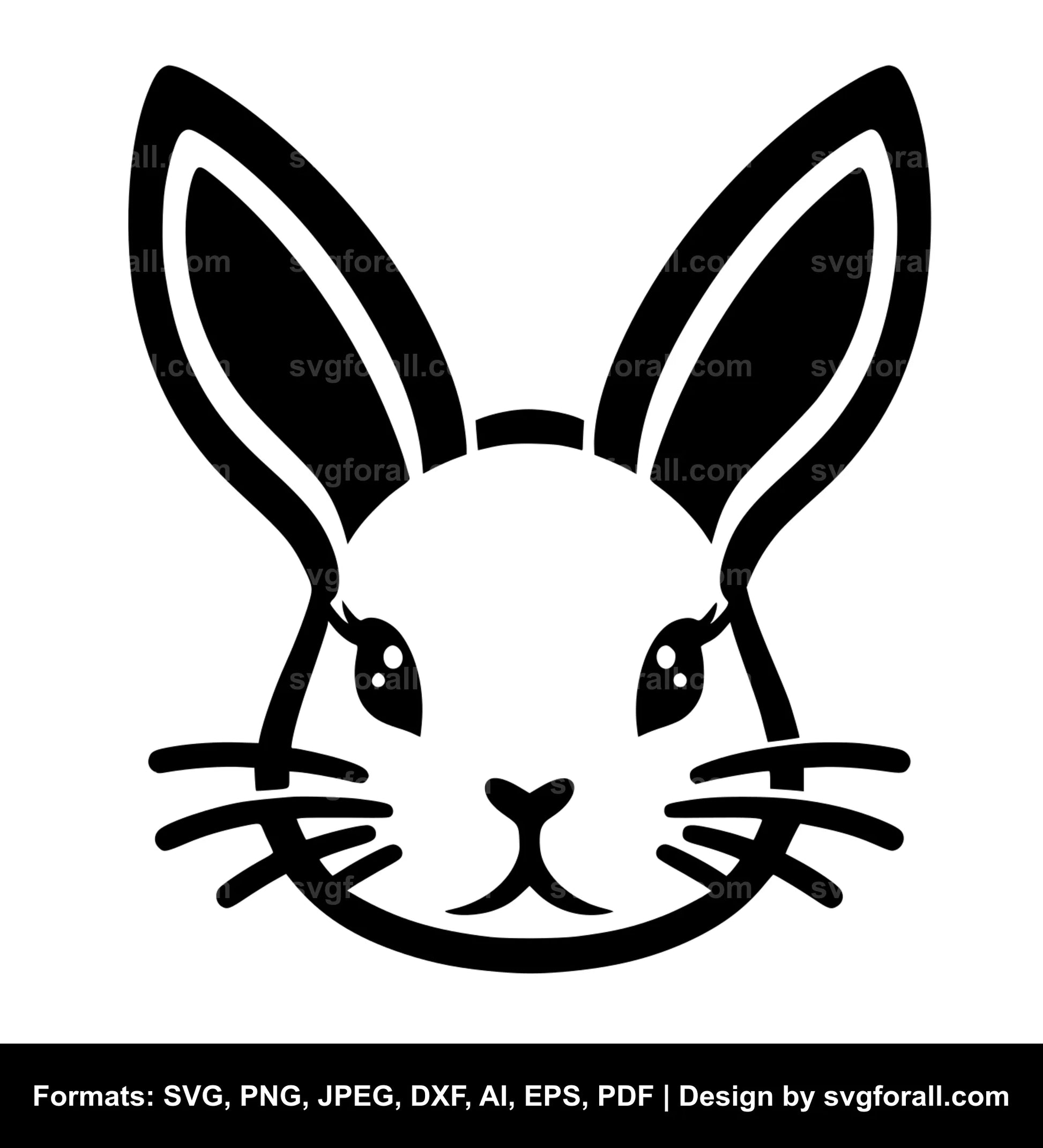 Bunny Face SVG Vector File