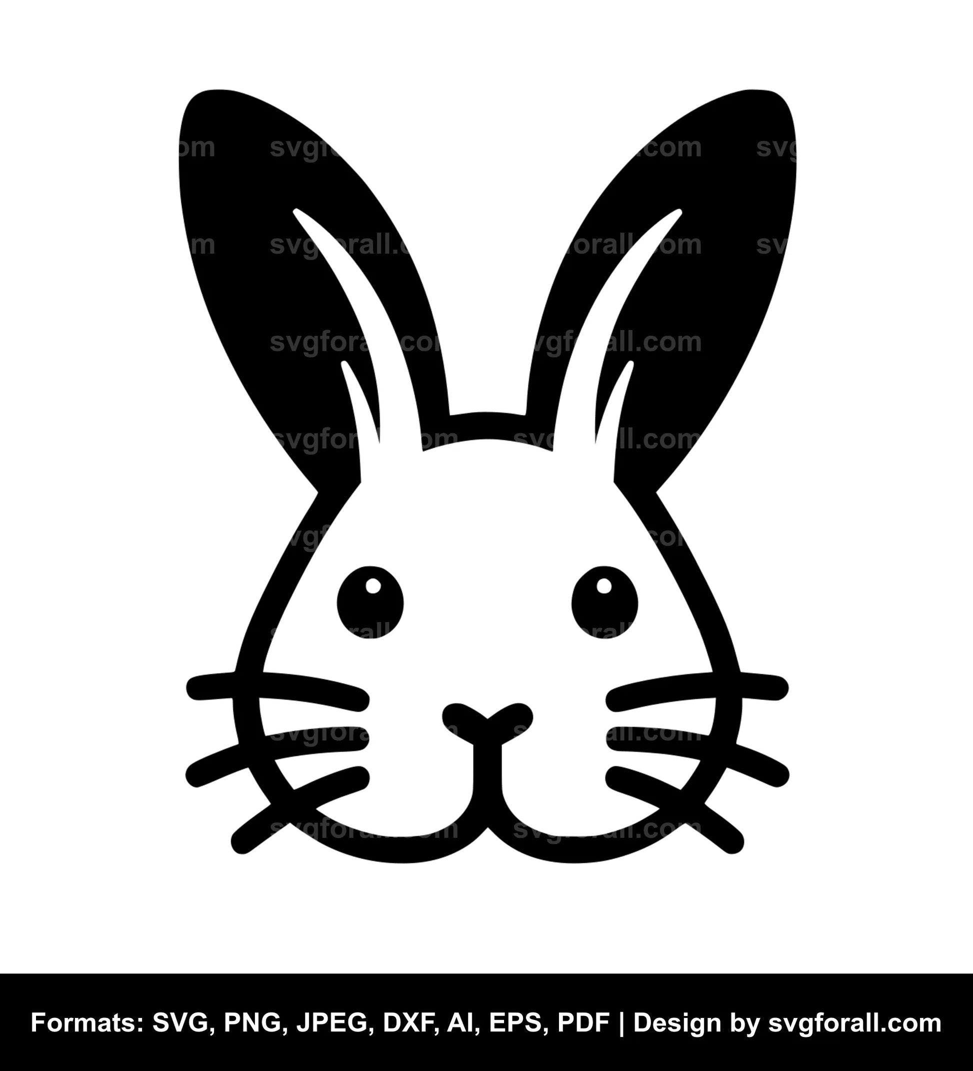 Bunny Face SVG Vector Image