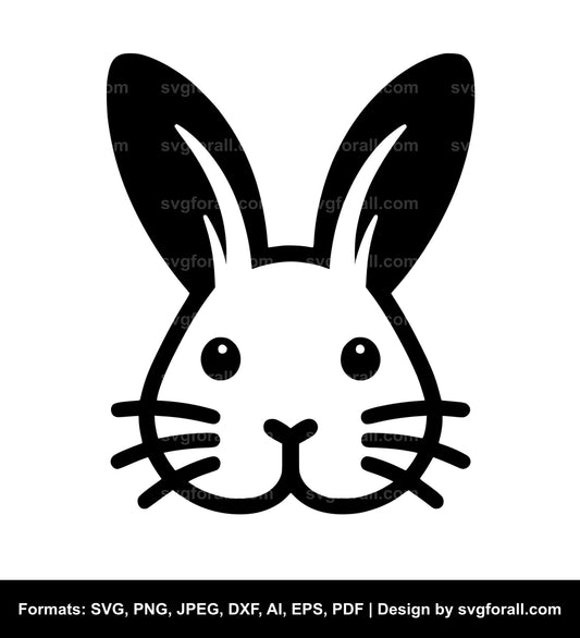 Bunny Face SVG Vector Image