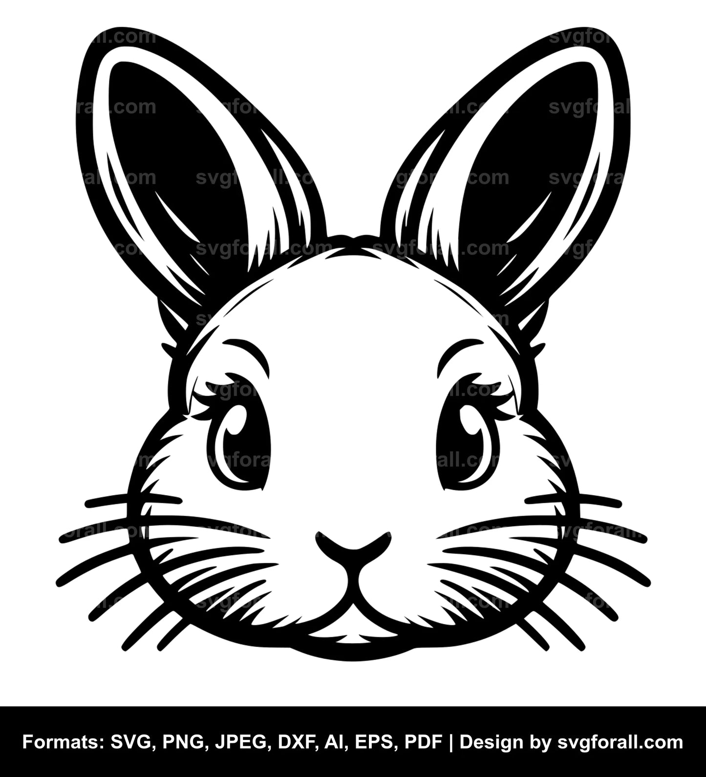 Bunny Face Vector SVG