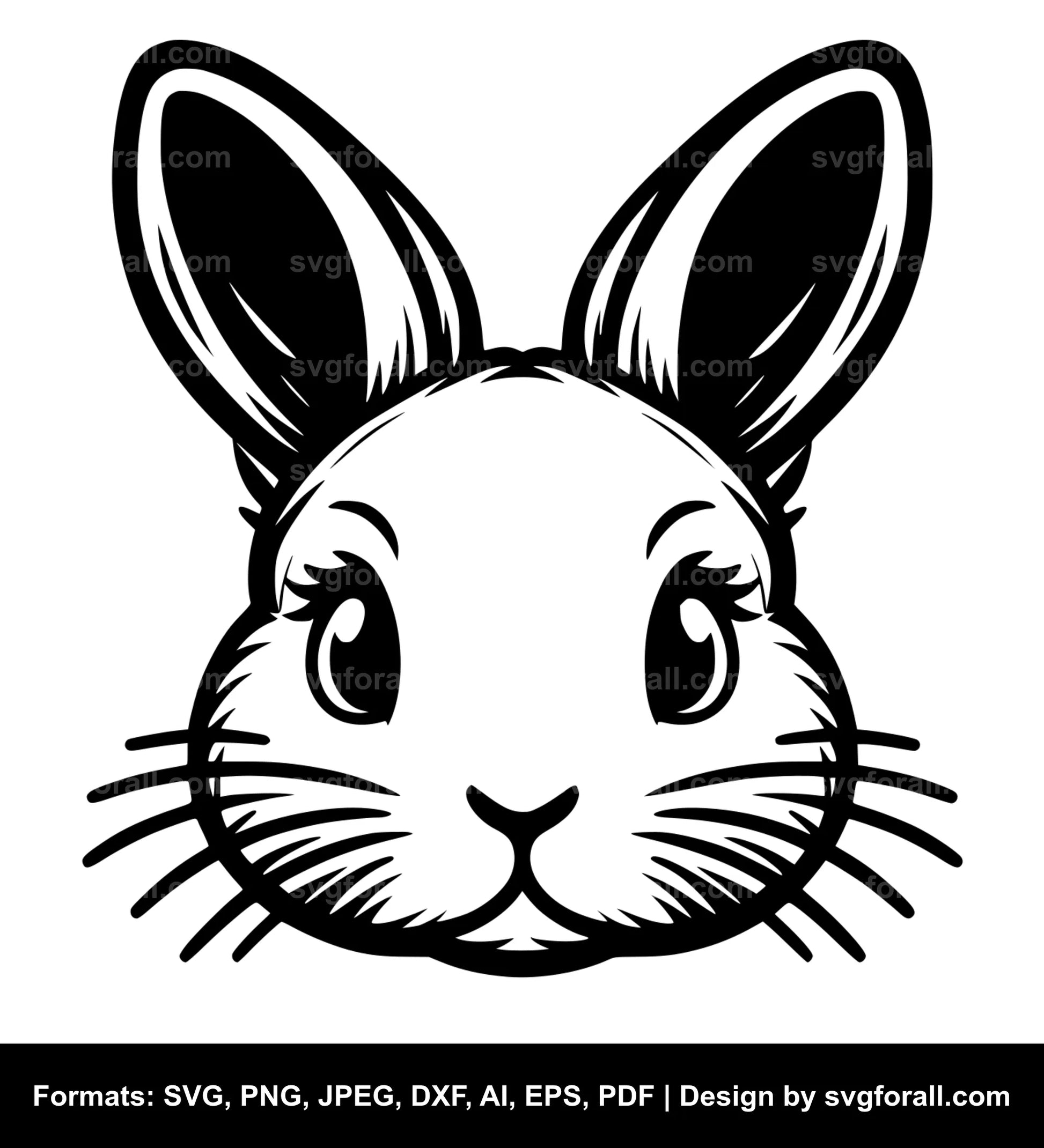 Bunny Face Vector SVG