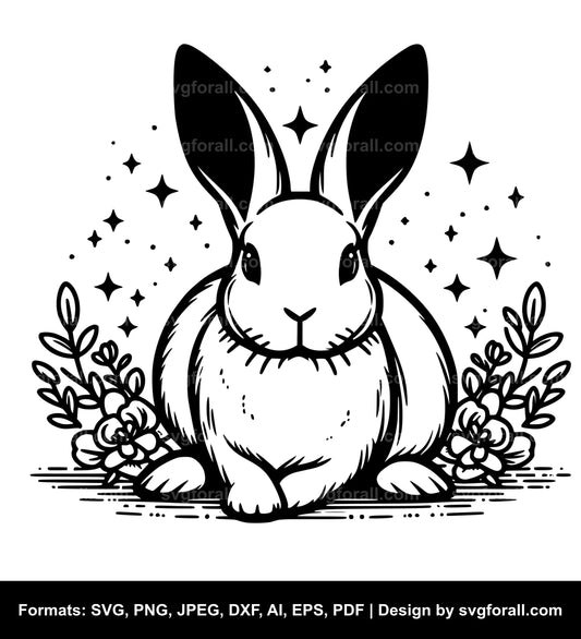 Bunny Laser Cutting SVG