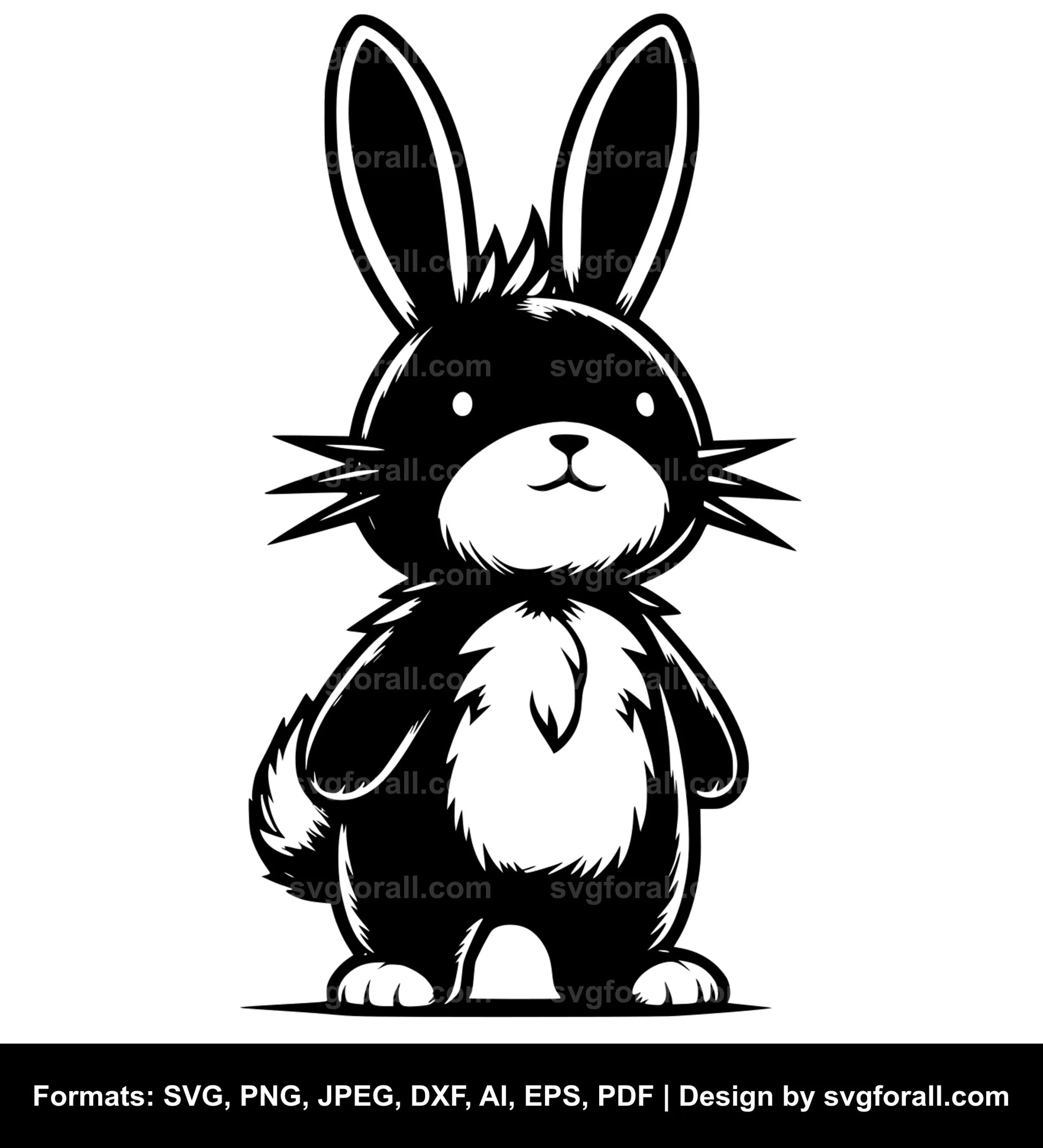 Bunny Standing Up SVG Design