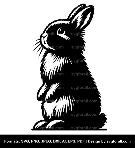 Bunny Standing Up SVG File