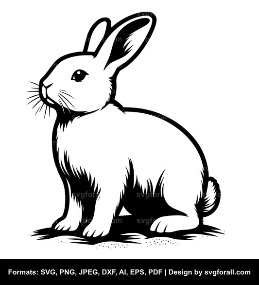 Bunny Standing Up SVG Vector