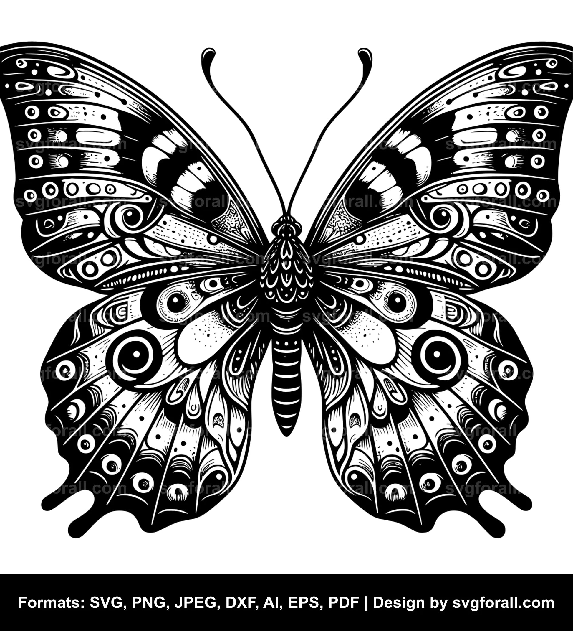 Butterfly Black SVG