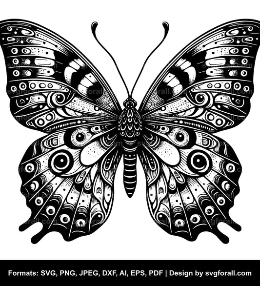 Butterfly Black SVG