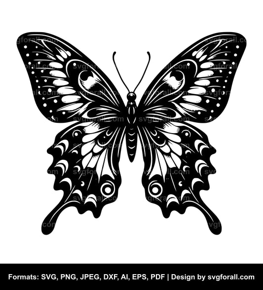 Butterfly Black SVG PNG