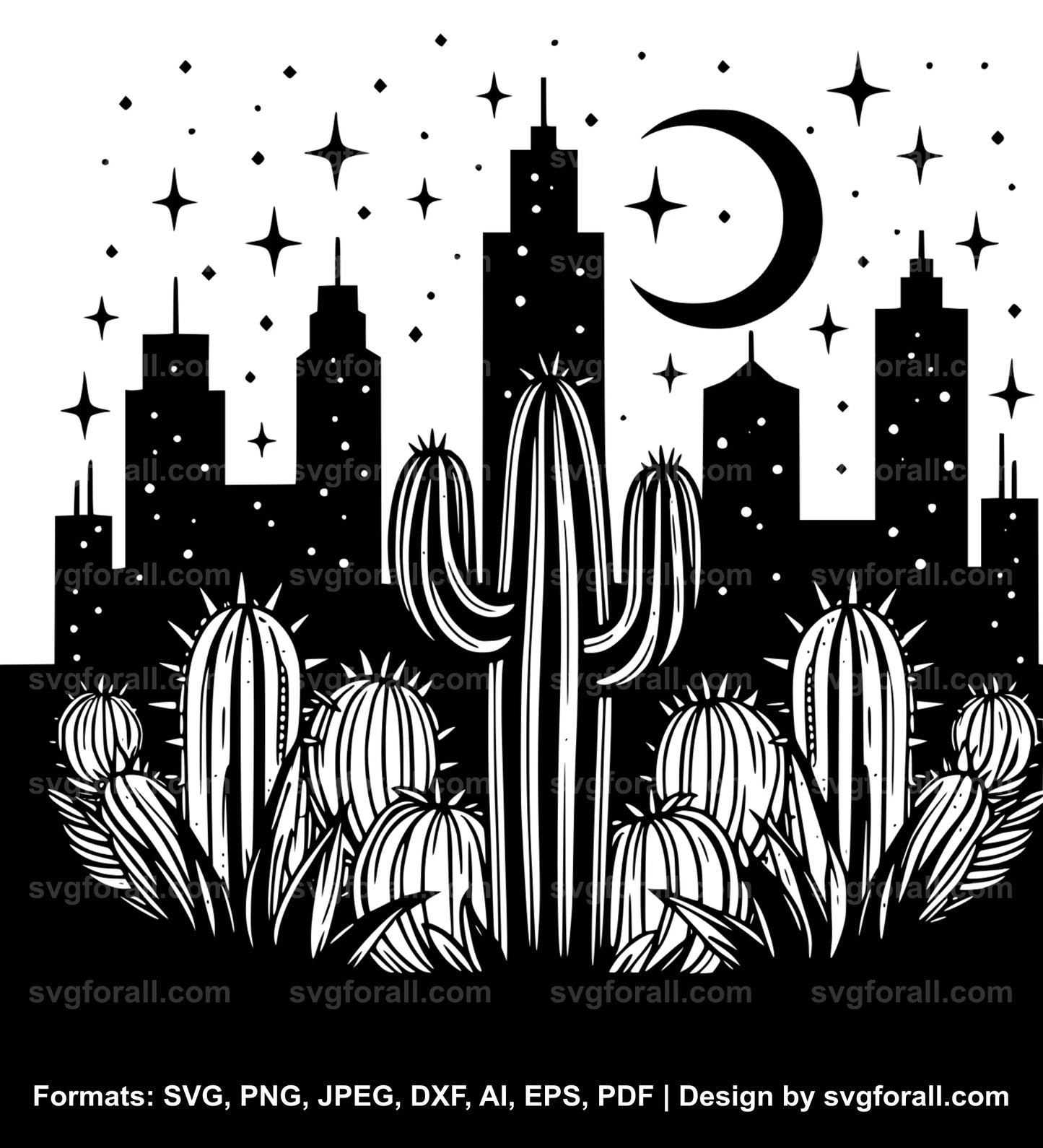 Cactus Black SVG