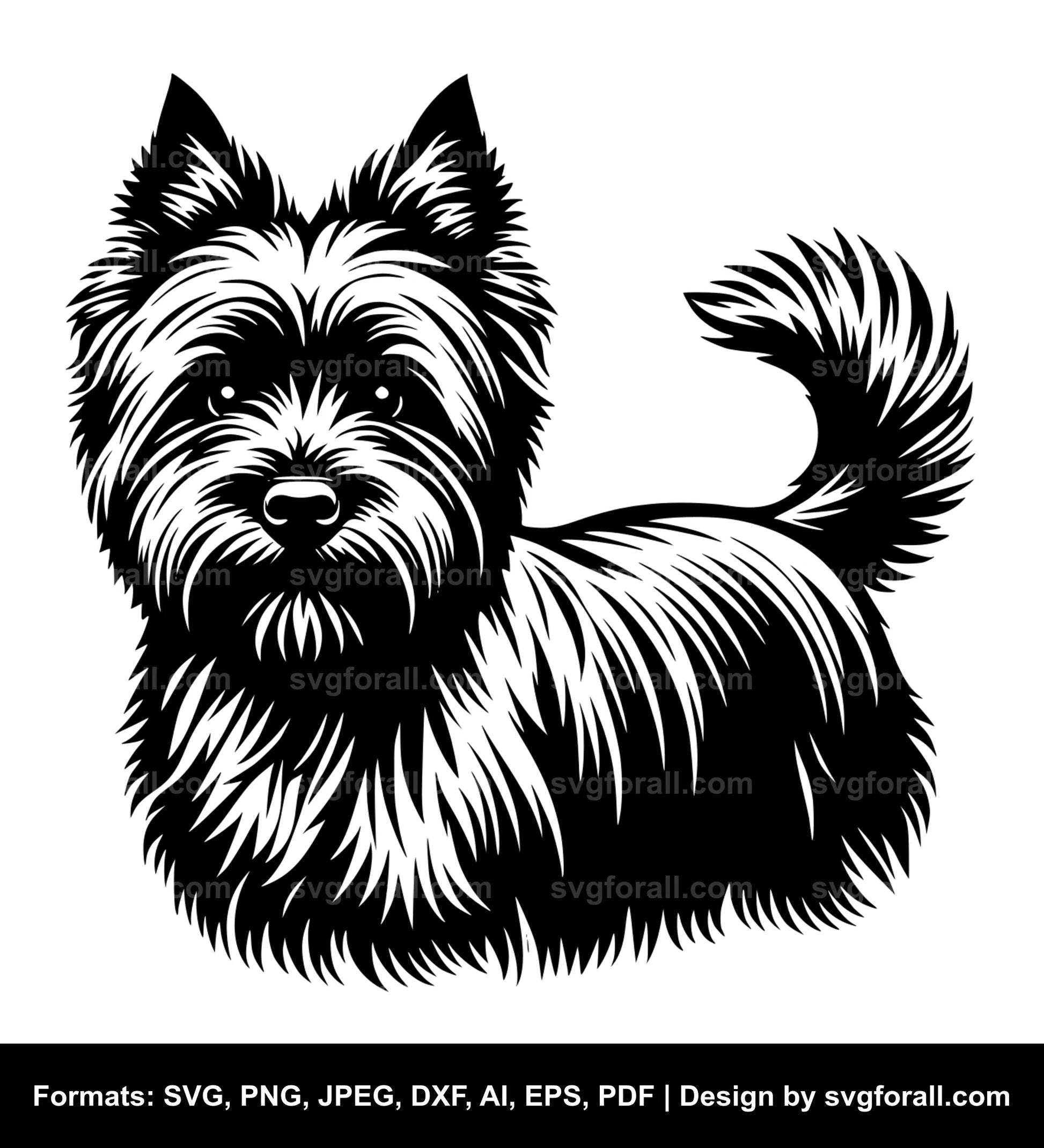 Cairn Terrier Dog Vector SVG