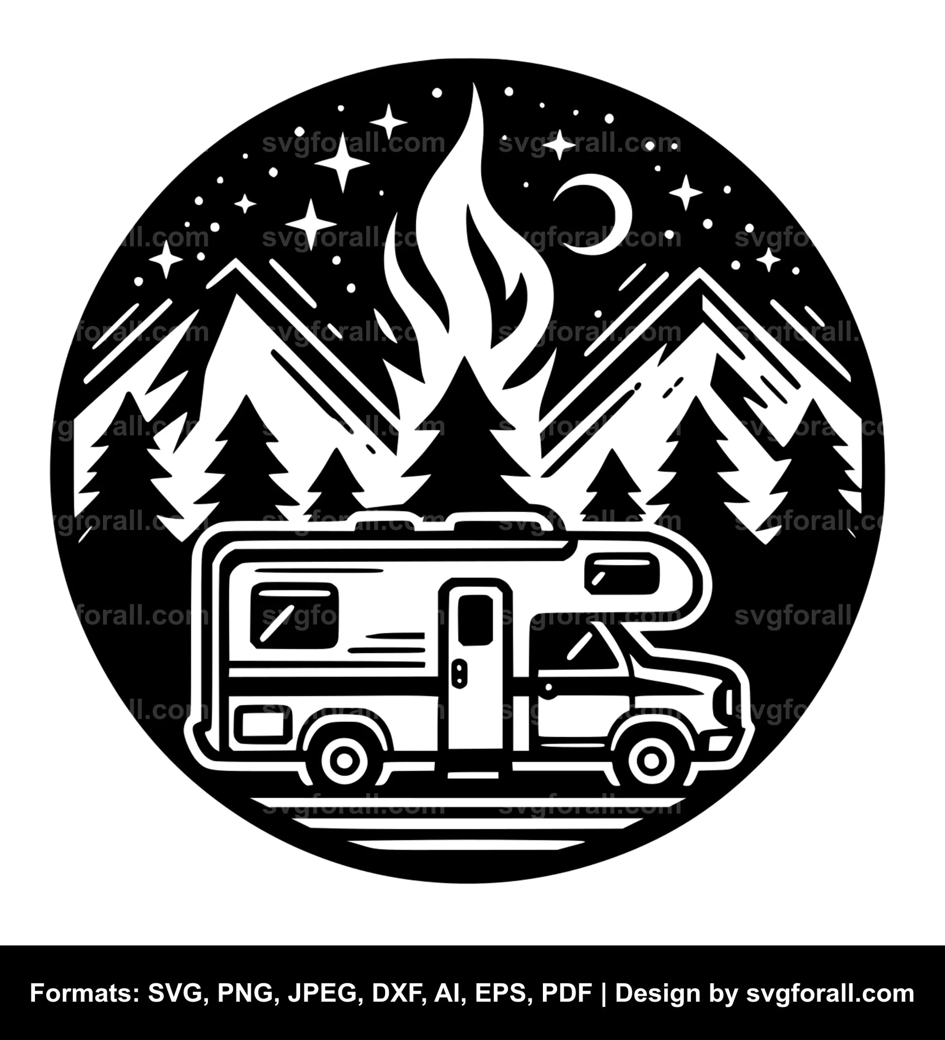 Camper SVG Vector