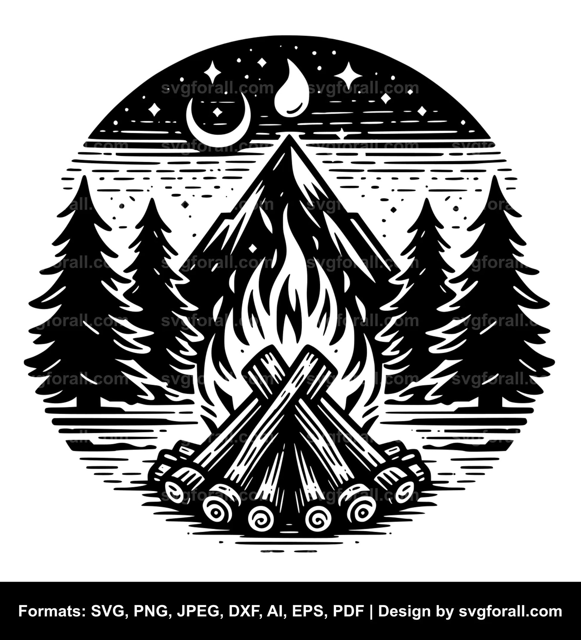 Campfire SVG Design